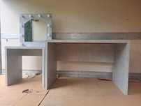 biurko 120x60 z kontenerkiem 50x50 + toaletka 66x46