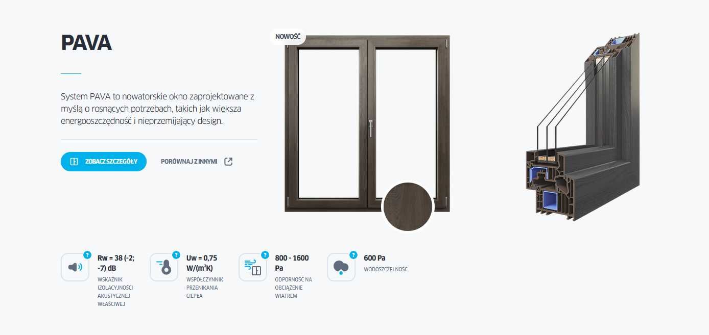 Okno Pava Oknoplast 1380 x 2270 z doświetlem WYPRZEDAŻ !! 2 kolory