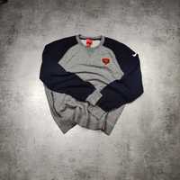 MĘSKA Bluza NFL Oficjalna Nike Logo Crewneck Szara Chicago Bears Haft