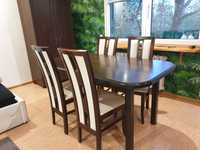 Stół +4 krzesła +stolik kawowy