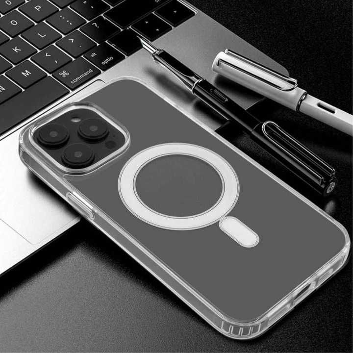 Etui do iPhone 15 MagSafe WZMACNIANE 360° Clear Case