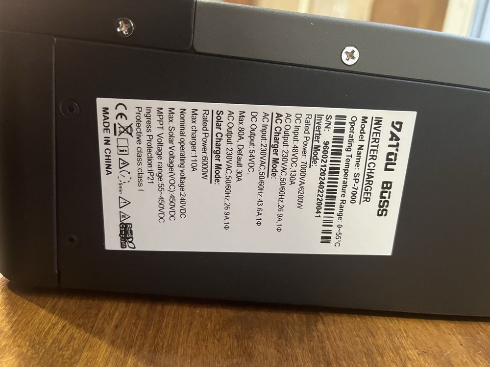Гібридний інвертор 48v DATOU BOSS SP7000
