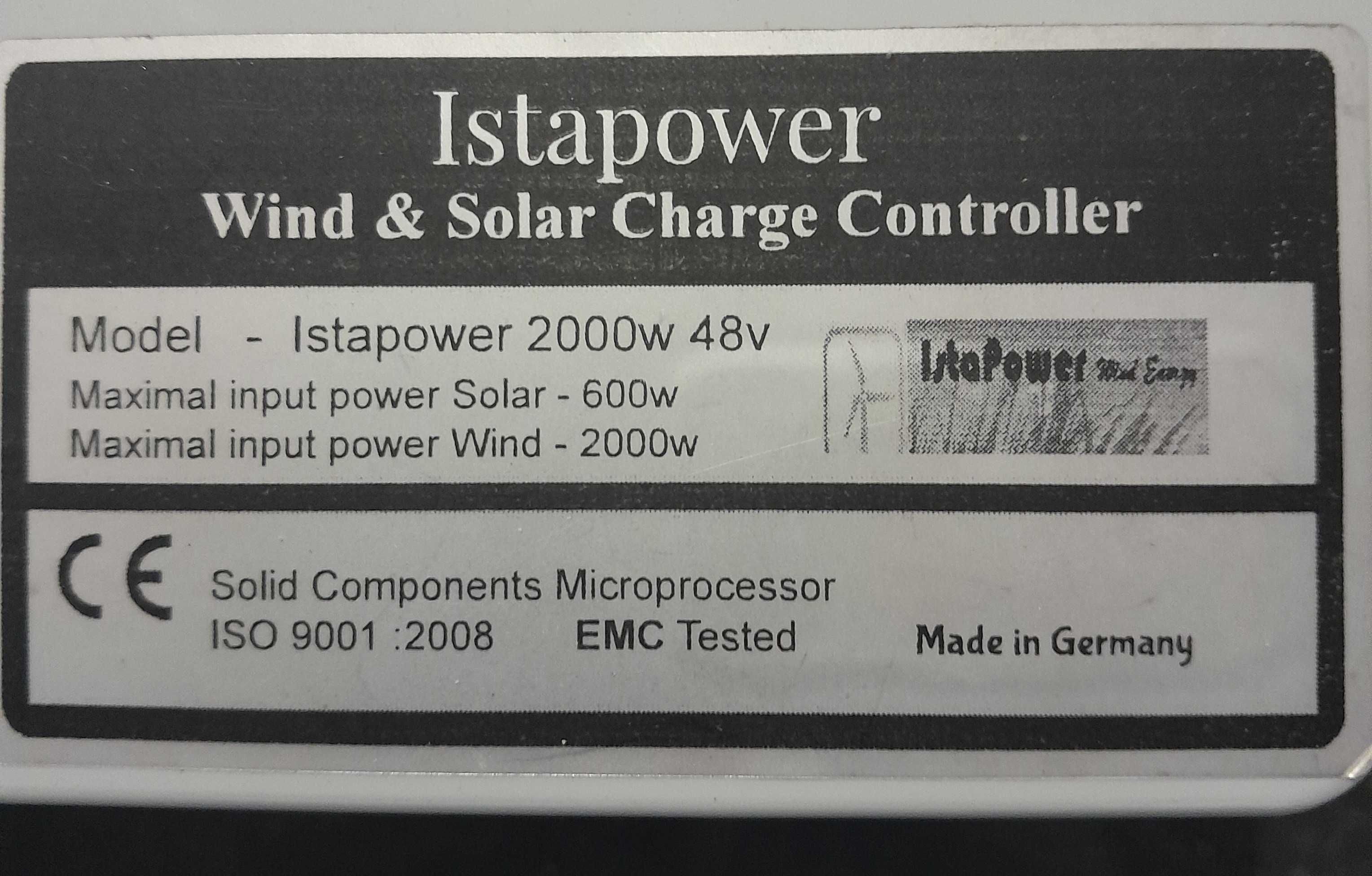 Regulator ładowania turbiny wiatrowej istabreeze  2000W 48v
