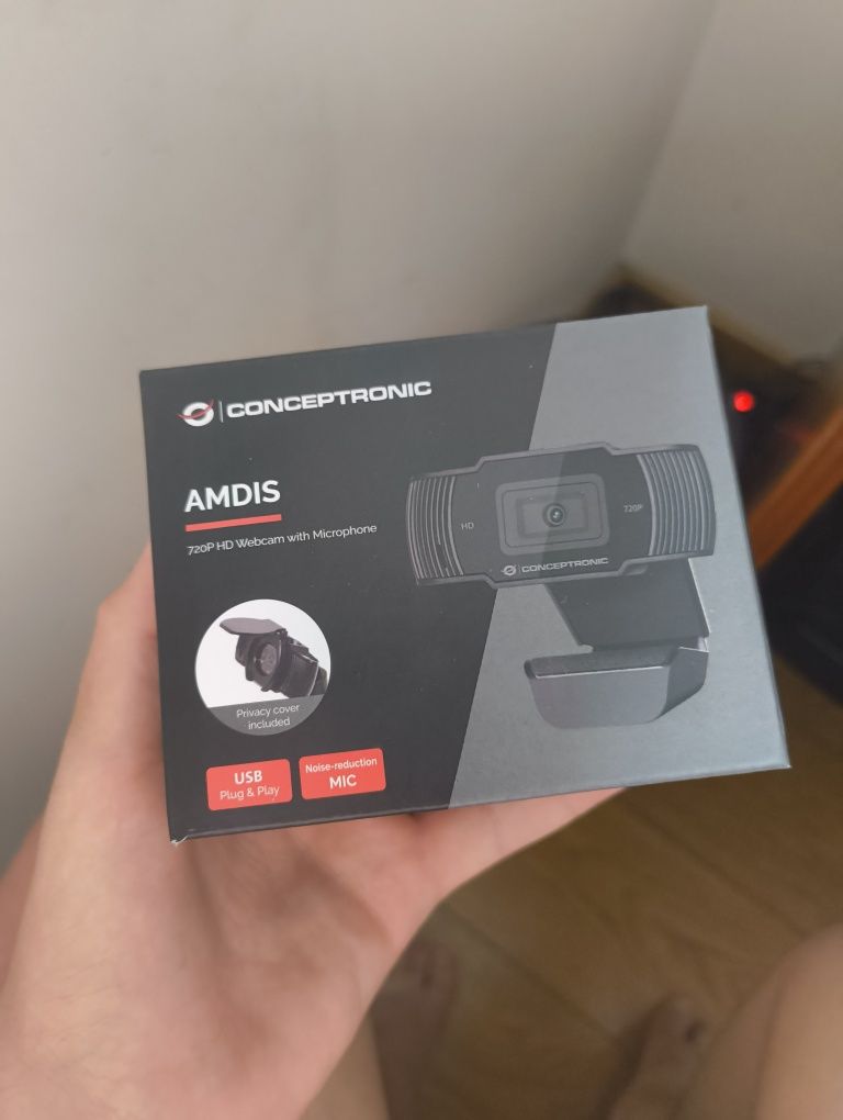 *NOVO* Fechado na caixa Webcam 720p com microfone com redutor de ruído