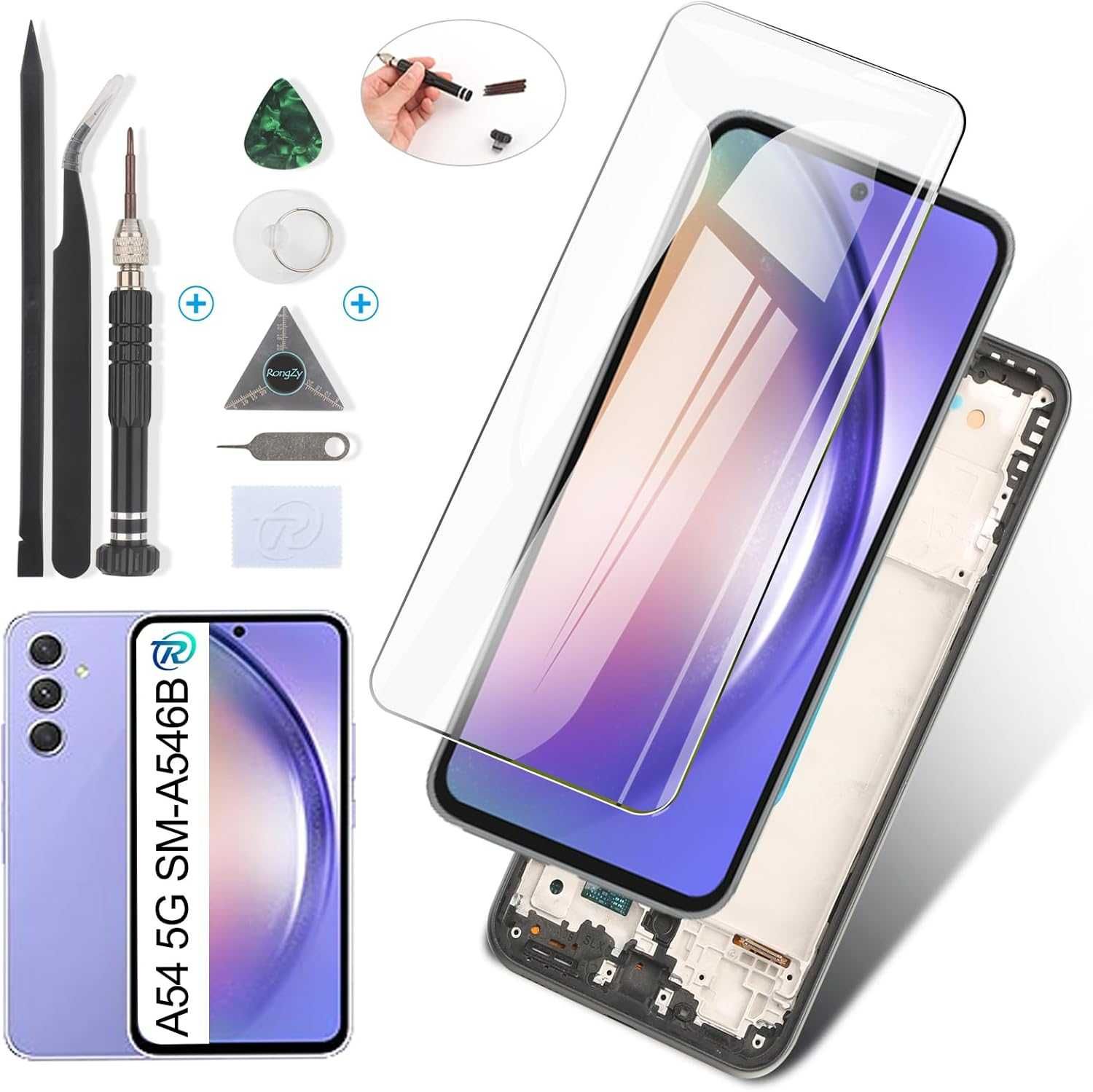 RongZy Wyświetlacz do Samsung Galaxy A54 5G SM-A546B LCD z narzędziami