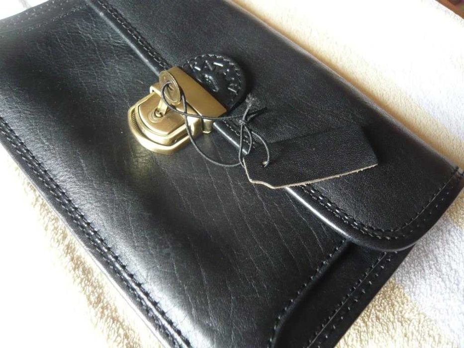 Bolsa de mão com pega (pele genuína)