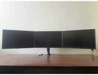 Настільне кріплення для трьох моніторів ITech Black MBS-13F