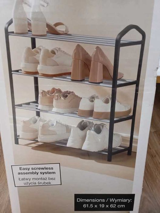 Stojak na buty srebrny