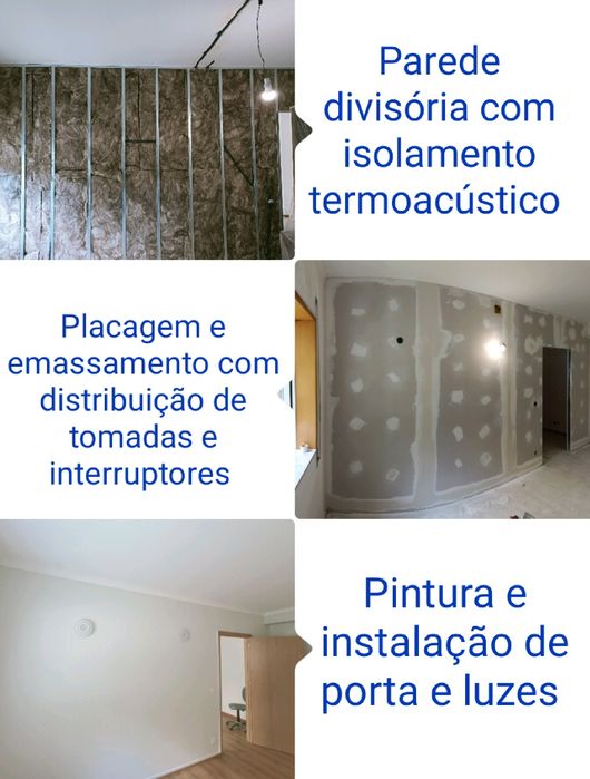 Trabalhos em pladur, pintura, emassamento, reformas gerais