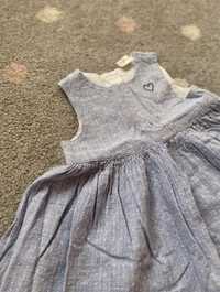 Niebieska, letnia sukienka H&M 68
