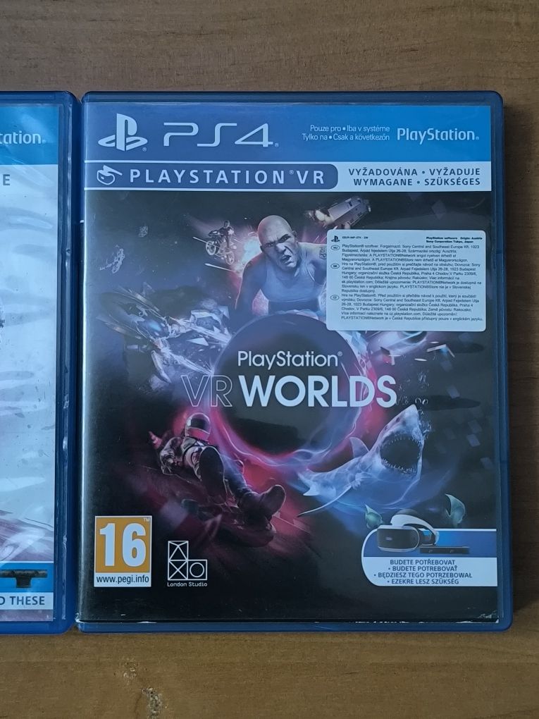 Диски для PSVR1 (Blood and Truth, Until Dawn, PS VR Worlds)