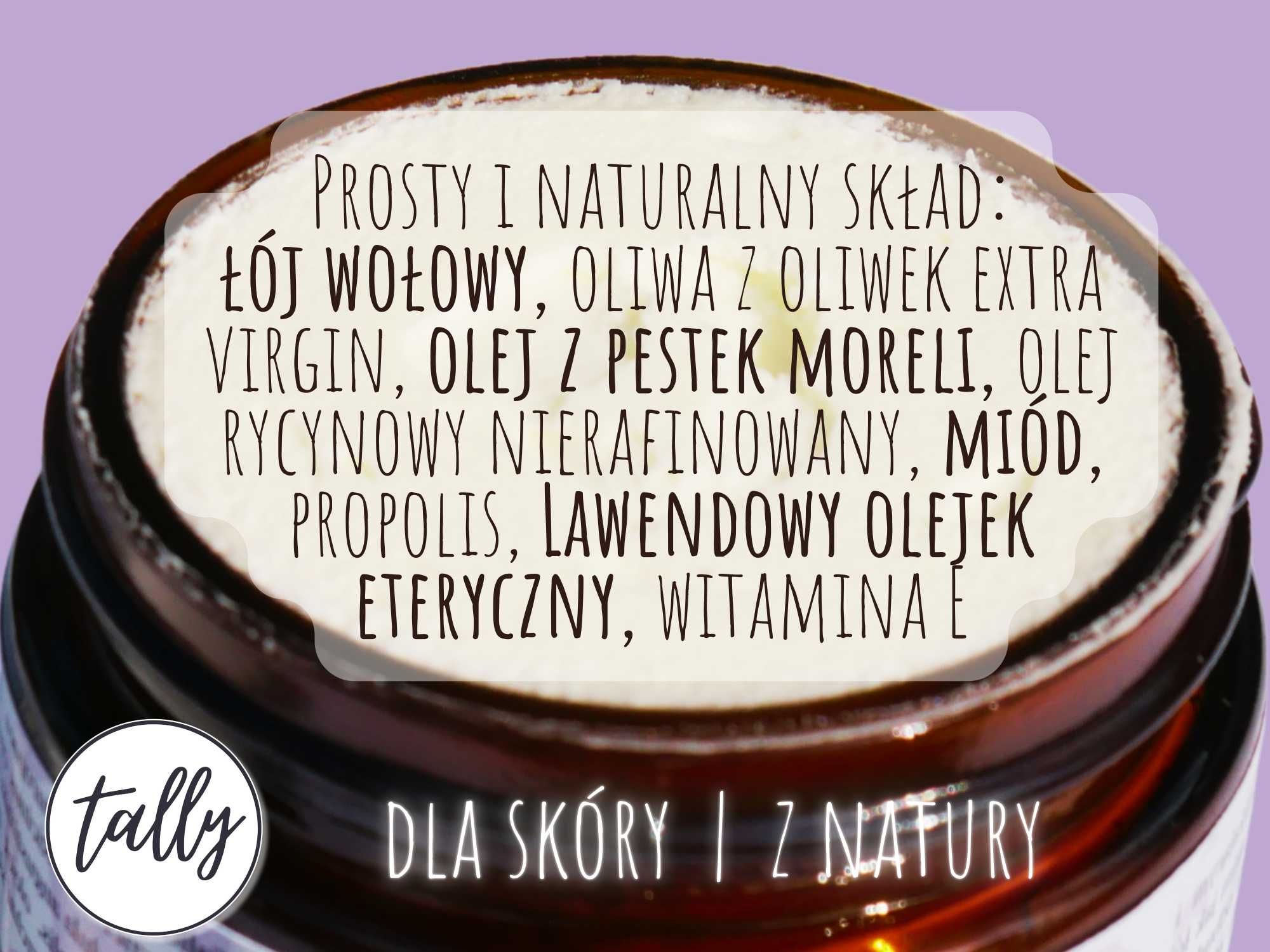 Krem Tally z łoju wołowego, balsam głęboko odżywiający i nawilżający