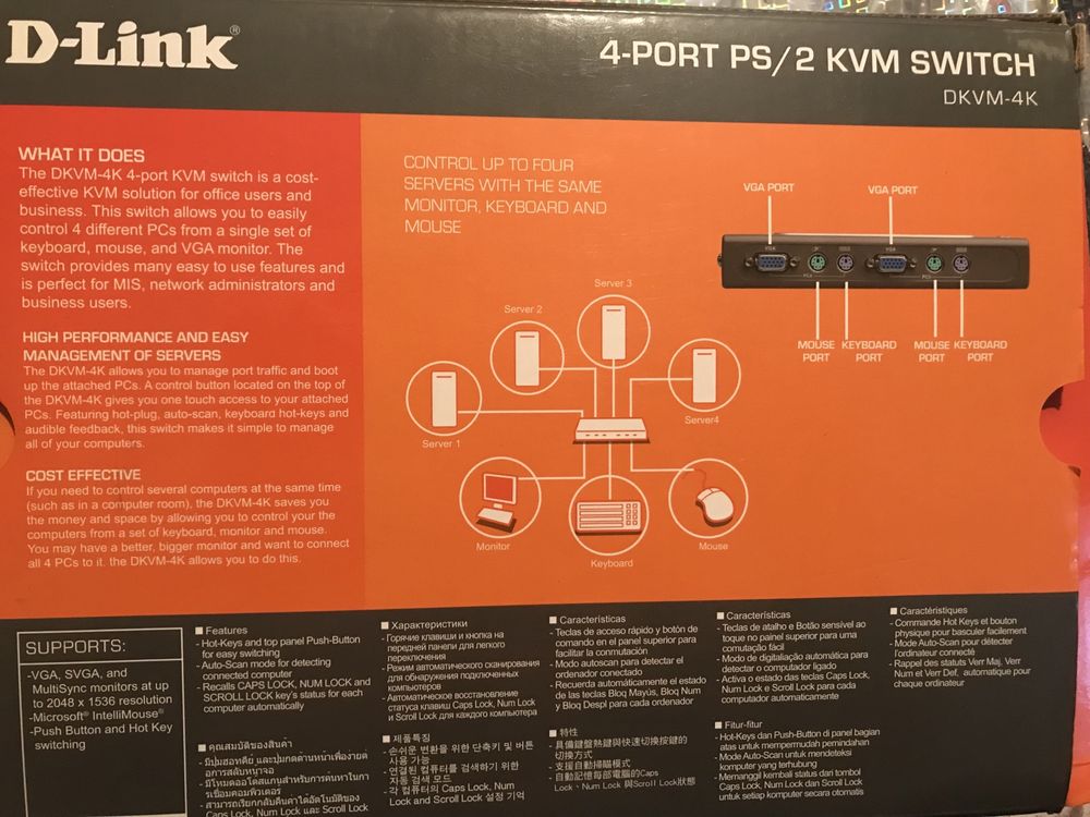 D-Link DKVM-4K Переключатель KVM, новый.