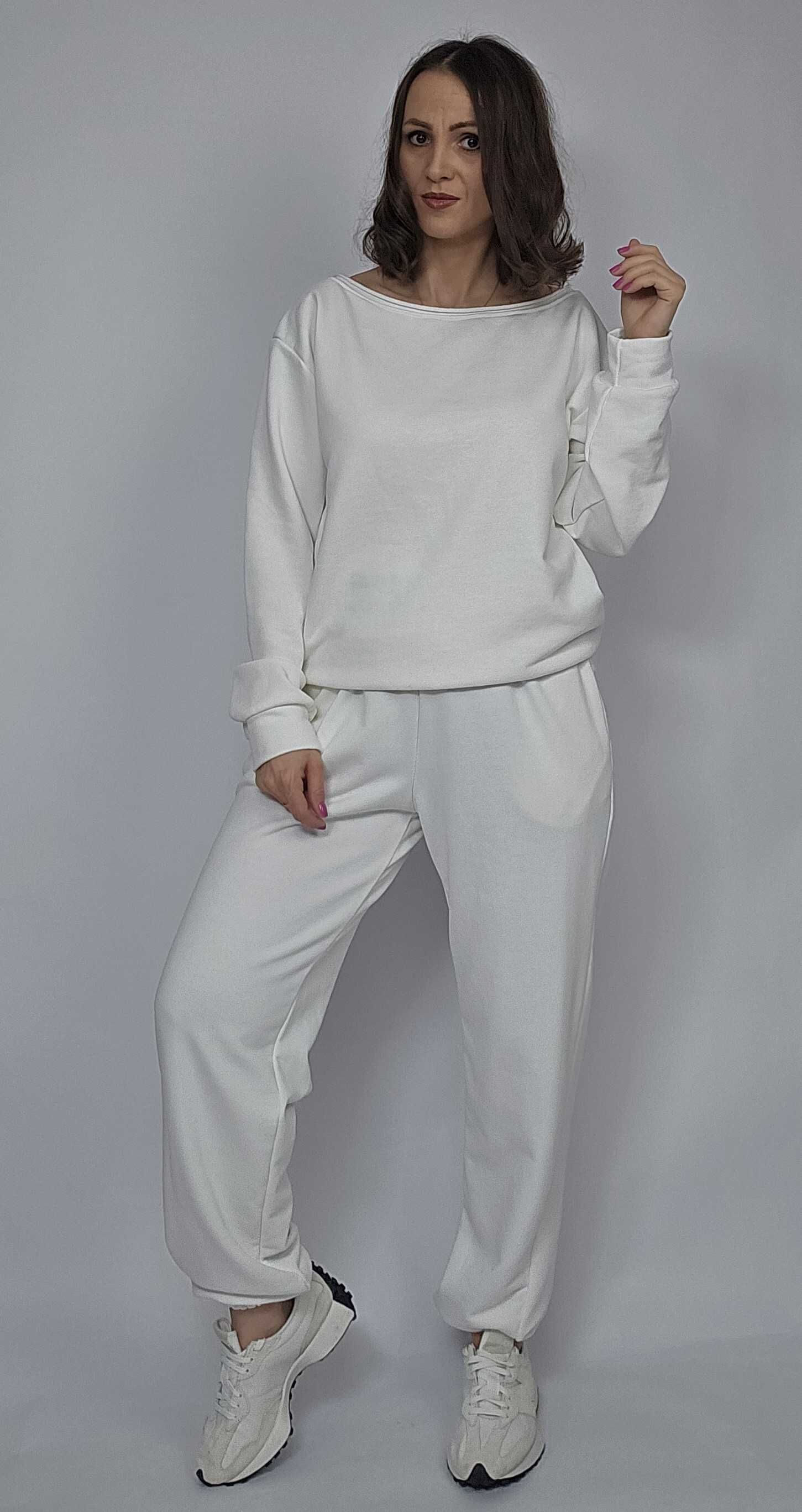 Dres biały bawełna damski włoski MOOIJ M L XL