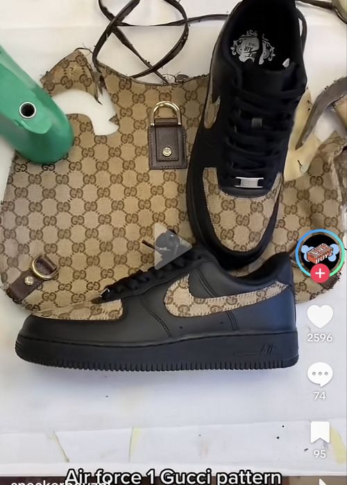 Buty nike air force custom gucci