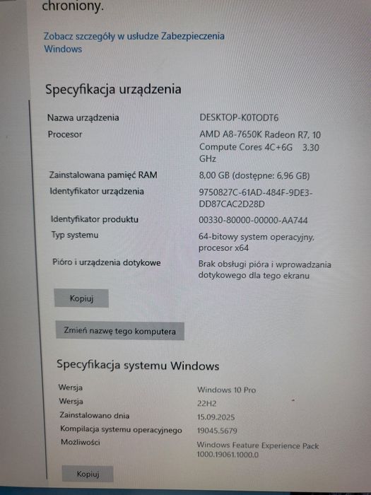 Komputer stacjonarny – Windows 10 Pro, SSD, gratis WiFi