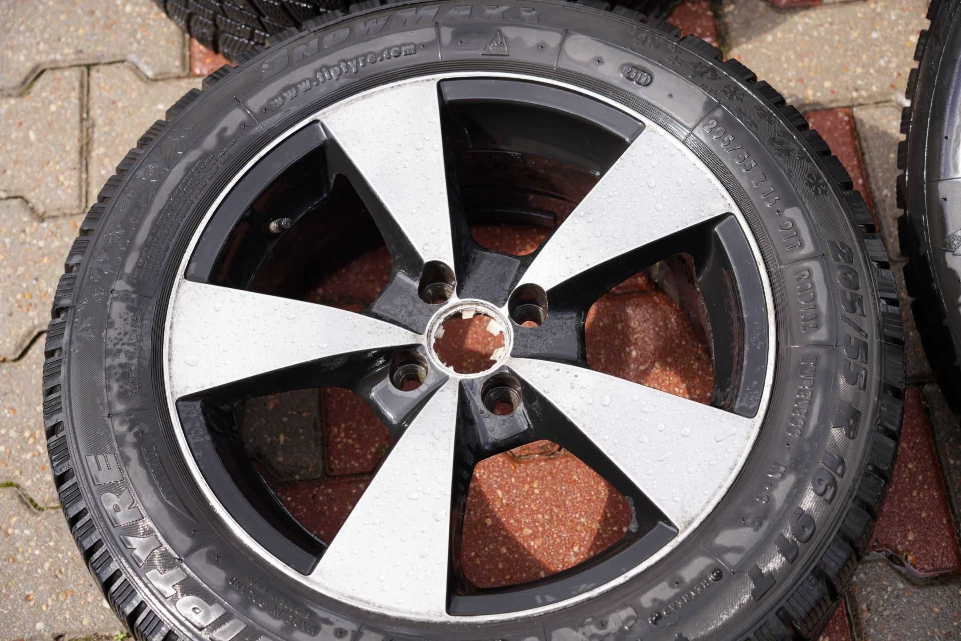 Alufelgi 16, 4x100 opony 205/55/R16 proste, wyważone, bardzo ładne
