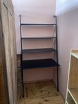Biurko z półkami Ikea metalowe czarne