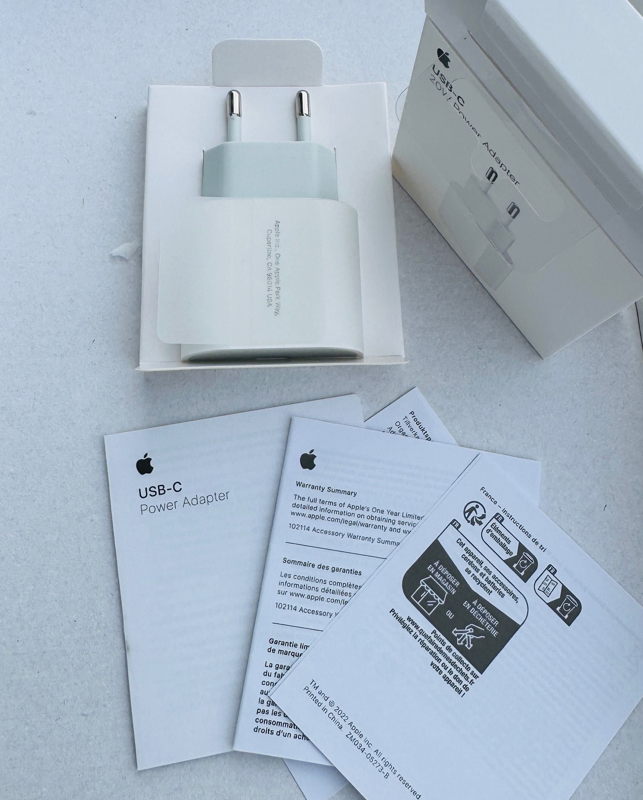 Ładowarka kostka Apple 20W + Kabel przewód 1 METR iPhone 15 16 Pro Max