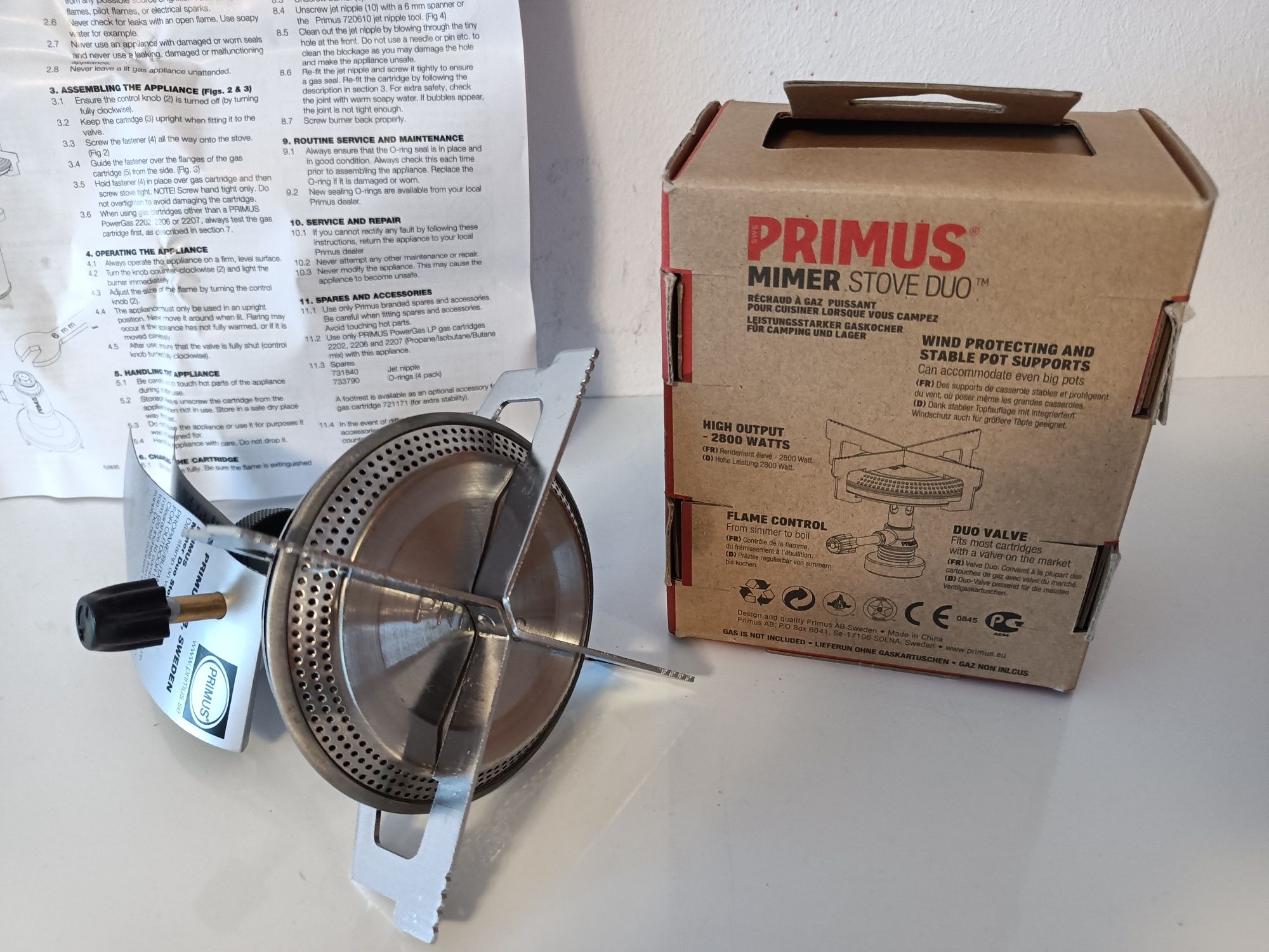 Primus Mimer Stove Duo Palnik Kuchenka Turystyczna na Kartusze Nowa!!!