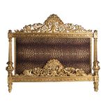 Cama Madeira Entalhada Dourada 1
