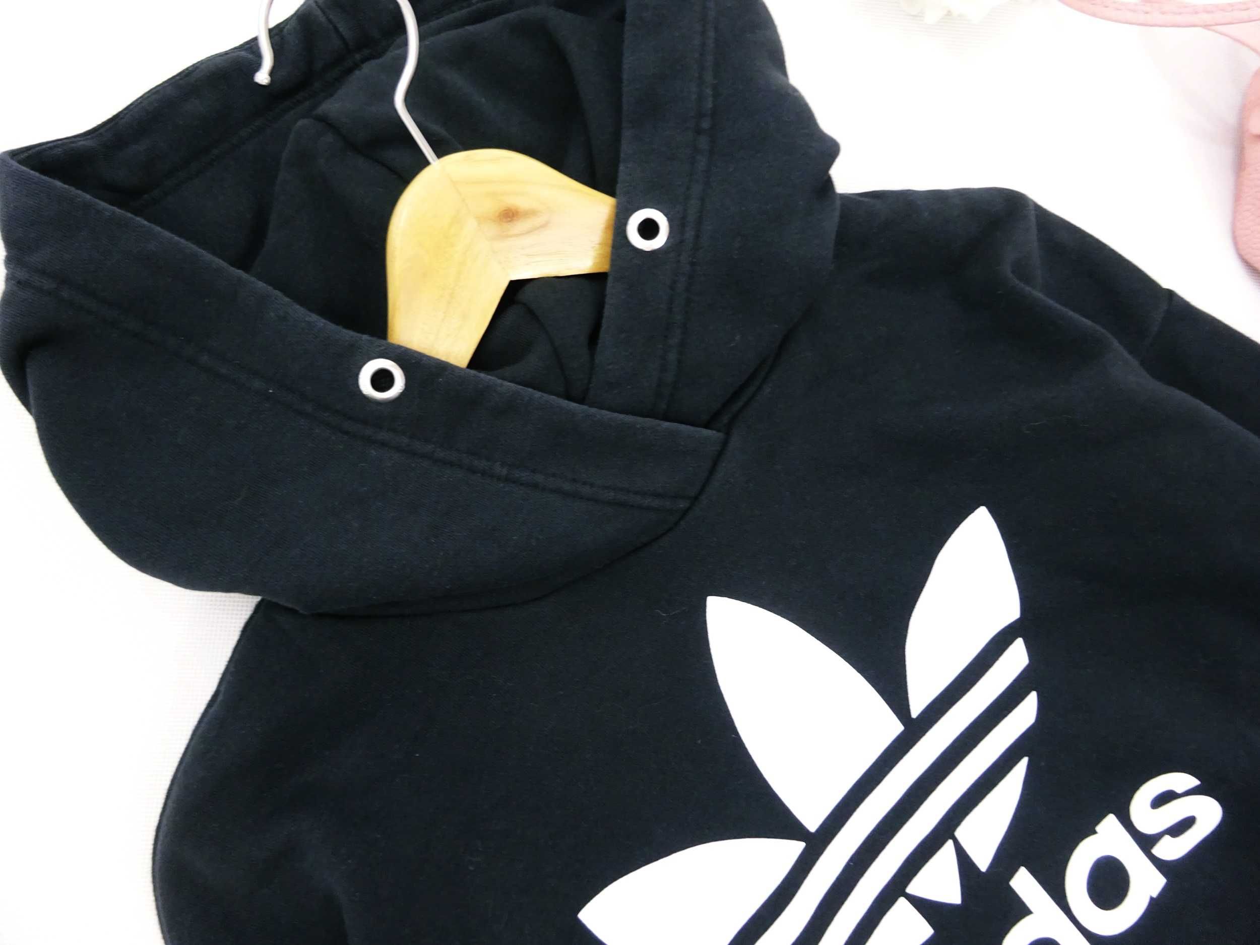 CB8 Dresowa bluza damska Adidas czarna klasyczna oversize L 40