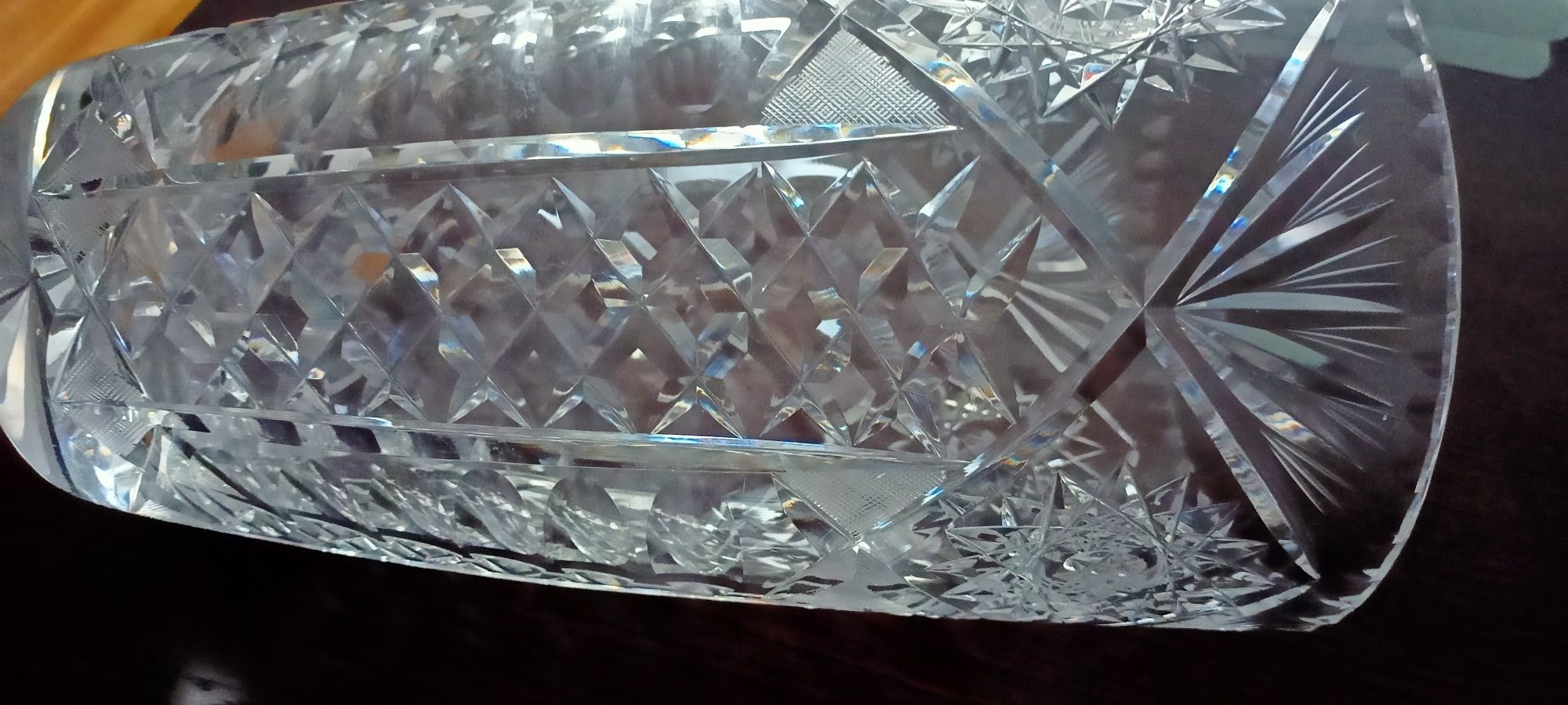 Wazon kryształowy kryształ z PRL duży
