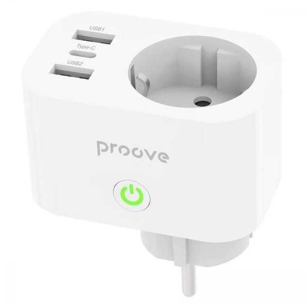 Розумна Wi-Fi розетка Proove Rapid Smart Socket PD-02 EU 1AC (white)