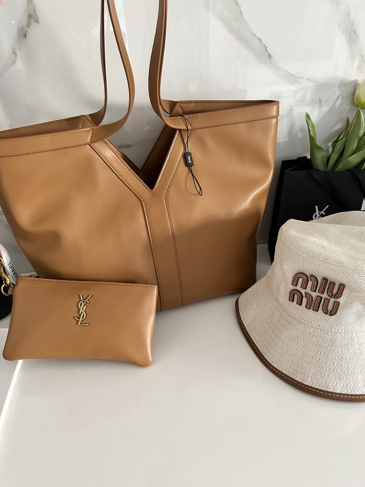 Torba camel YSL piekny model shoper