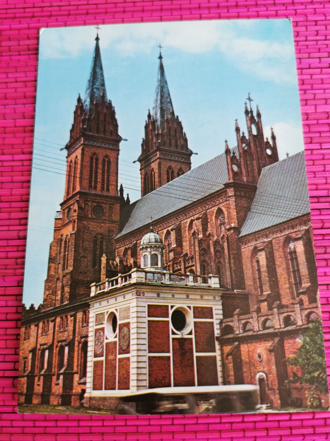 Pocztówka Włocławek katedra gotycka