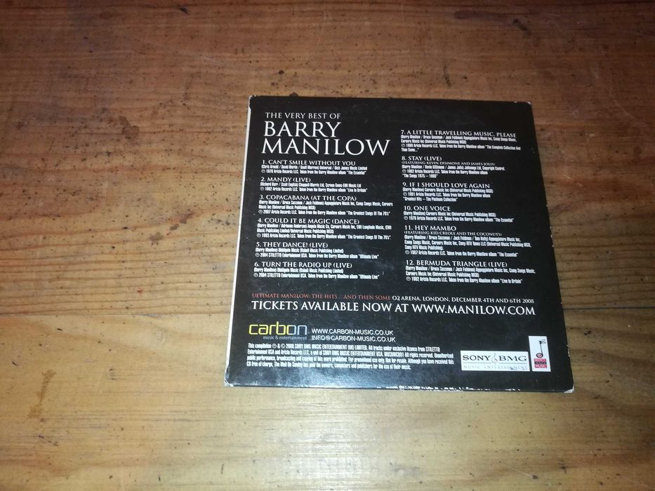 BARRY MANILOW - Can't Smile Without You CD (CAPA FINA)