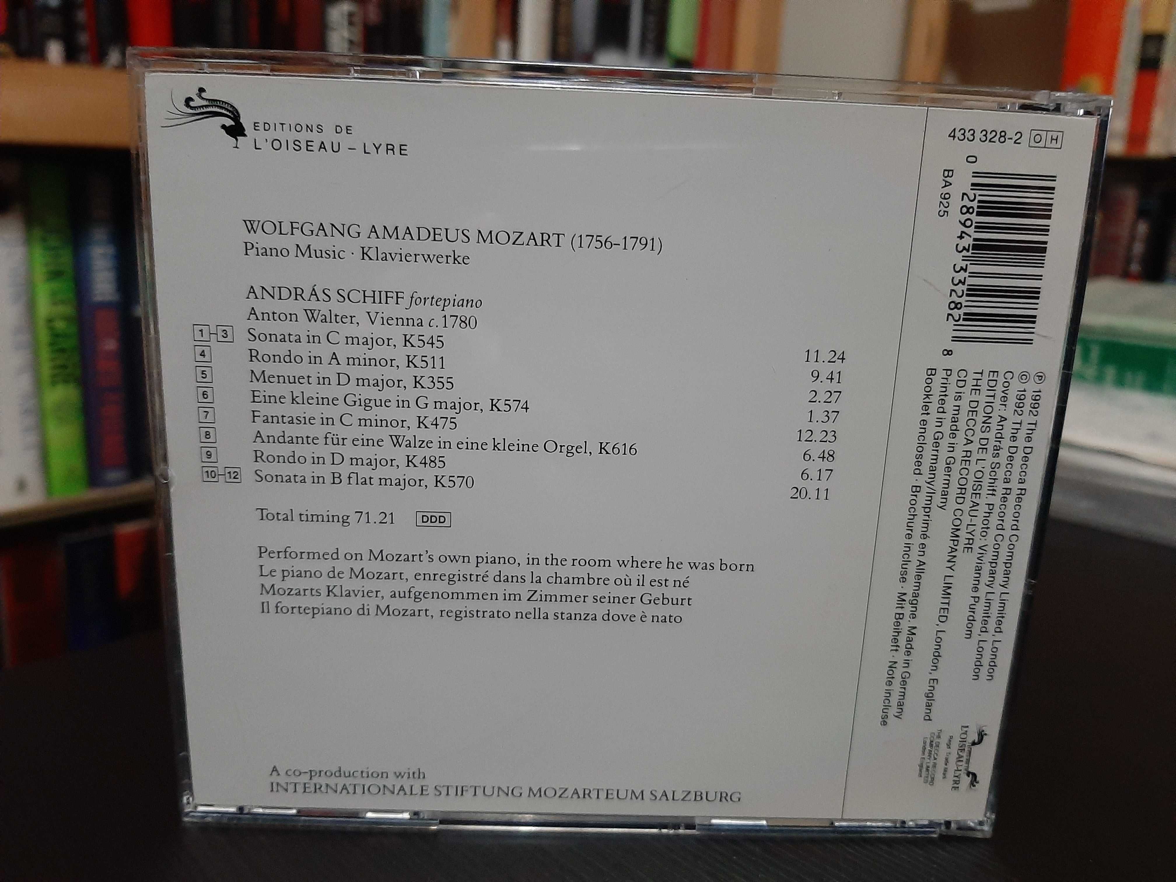 Mozart – Piano Sonatas K545, 70; Fantasie K475; Rondos – András Schiff