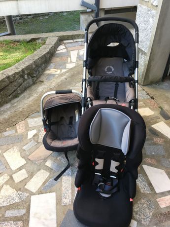 Carrinho de bebé e cadeira auto