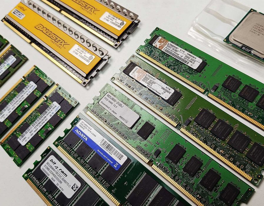 Memórias Crucial + processador Intel Core 2 Duo E7400