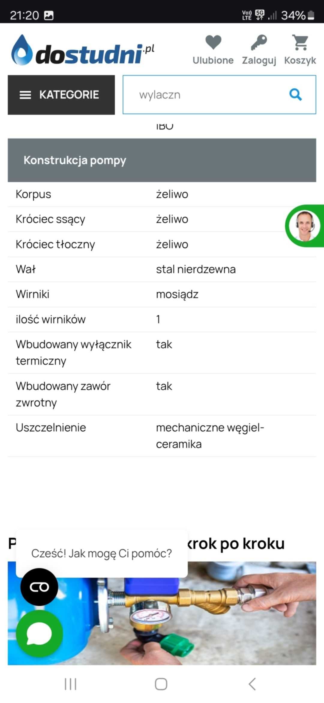 Hydrofor 24l Zestaw hydroforowy WZI 750 230V Hydrofor 24L IBO