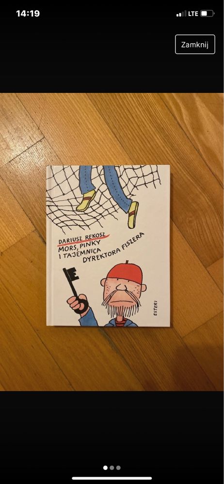 Książka pt „Mors, pinky i tajemnica dyrektora Fiszera” z autografem