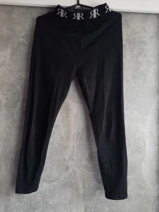 Legginsy z wysokim stanem River Island logowany pas r. 38