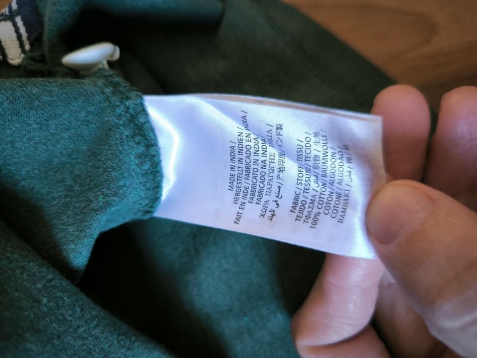 Gant longsleeve męski polo długi rękaw L zielone