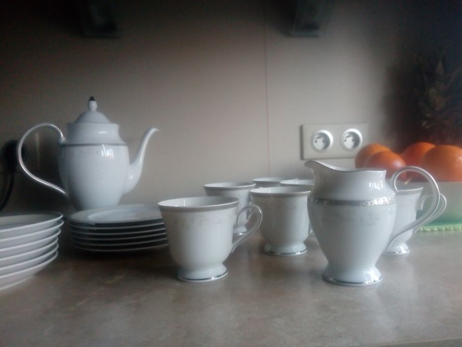 Serwis kawowy na 6 osób CHODZIEŻ Astra Line Marzenie platynowe