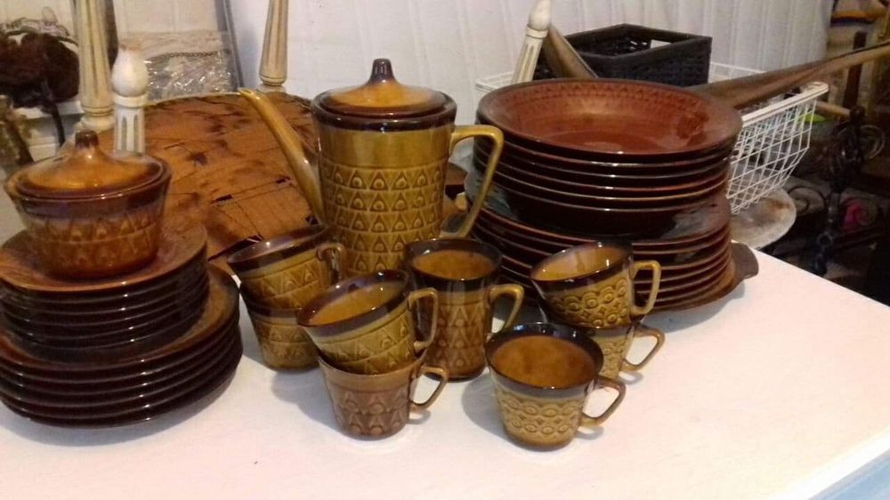 Komplet PRL takeze plaskie glebokie .