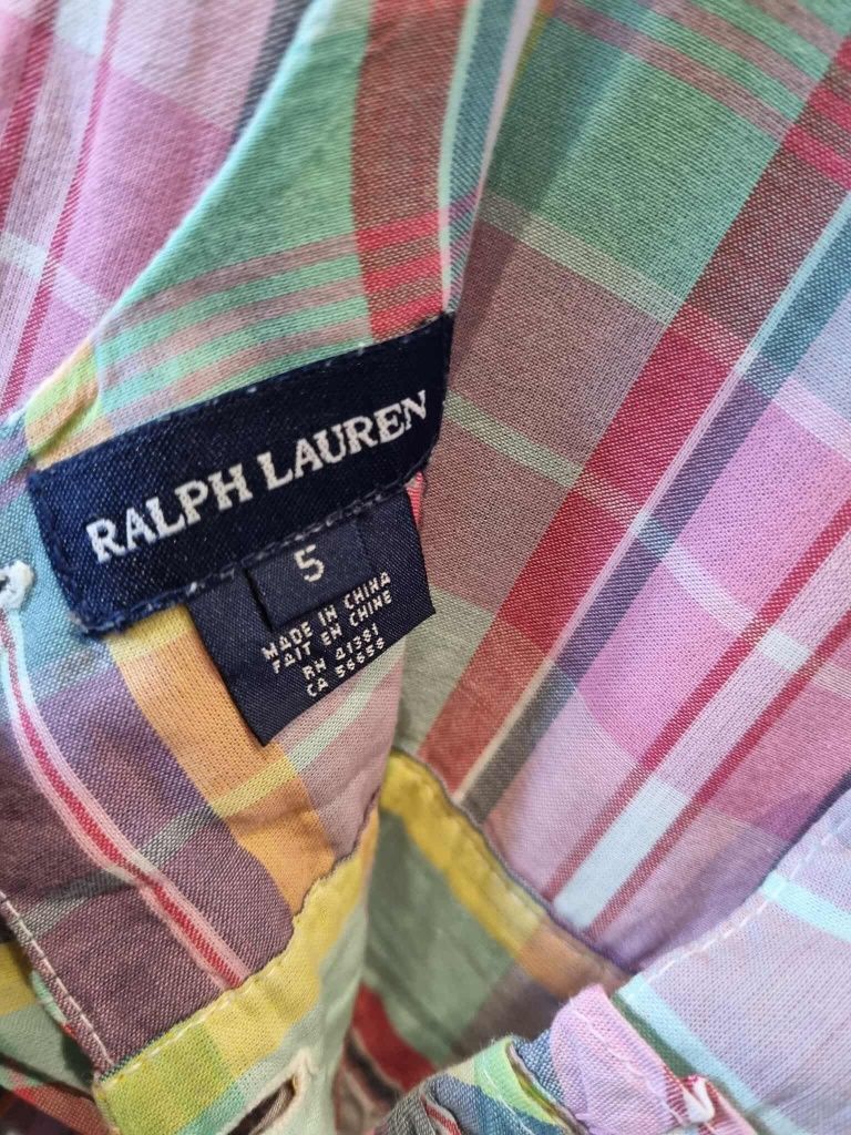 Sukienka w kratę Ralph Lauren 110 / 116 5