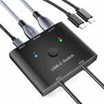 Przełącznik USB C 2 w 1 KCEVE C201B KVM 2 laptopy 1 monitor 4K 120 Hz