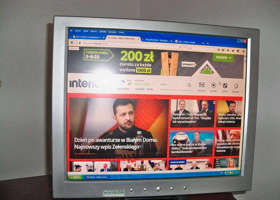 MONITOR LCD 17''  IMAX HIVISION EX17-NXX 100% sprawny + kable. RETRO