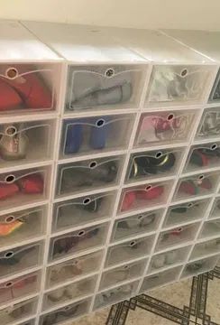 Szafka na buty biała regał pudełka organizer szafa 10 sztuk