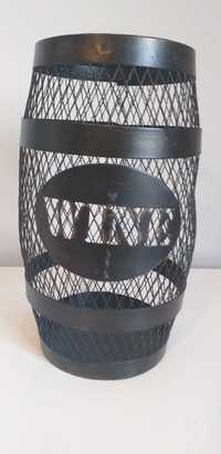 Koszyk pojemnik stojak na wino metal 25 cm