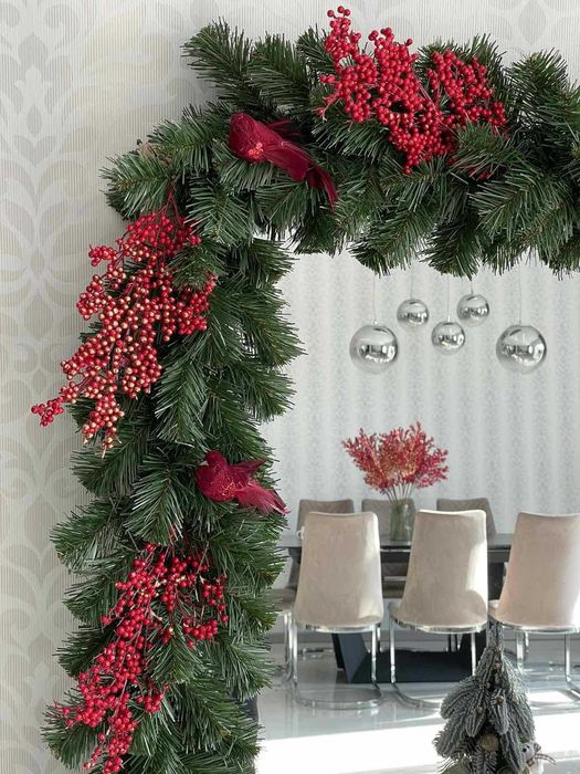 Новорічна прикраса! Декор хвоя! Гірлянда хвойна!