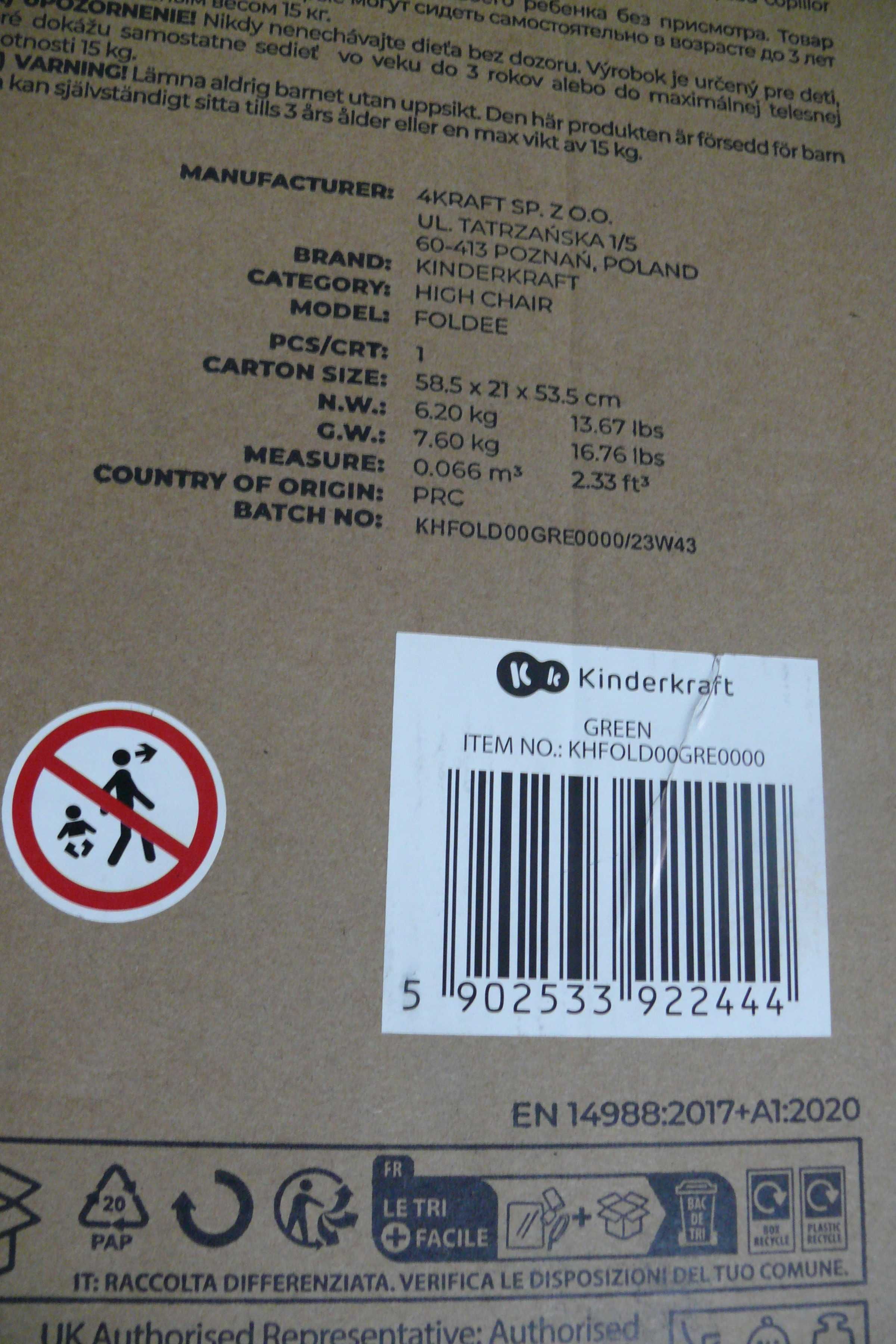 Cadeira Alta Kinderkraft