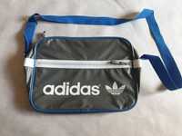 Torba Adidas oldschool szaro  niebieska