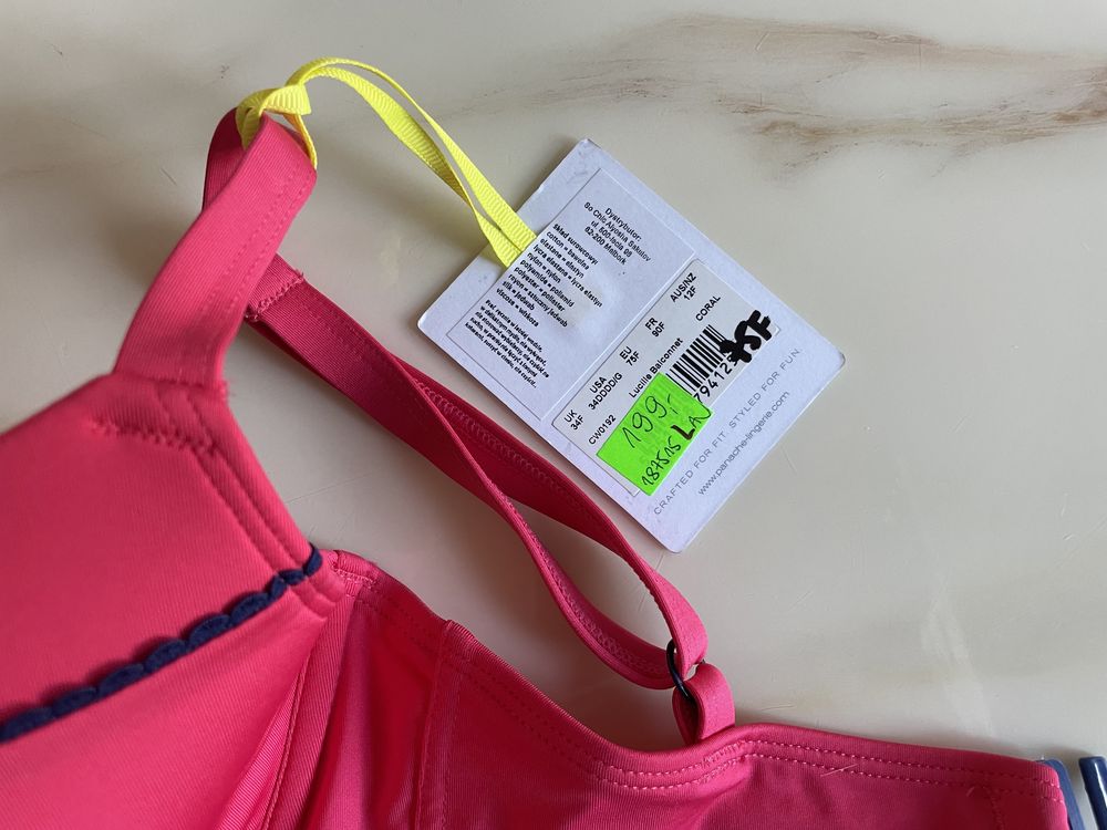 Bikini nowe 75F Biustonosz kąpielowy brytyjskiej firmy Cleo by Panache