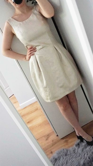 L 40 Mohito elegancka metaliczna złota sukienka wesele